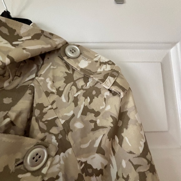 New York & Company Trench Coat Womens Long Army Colors Sz 10 M Cotton Gr… - Picture 7 of 17